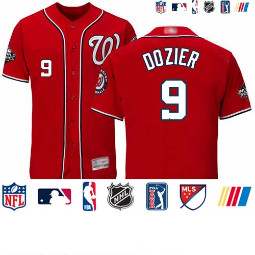 Personalized Nationals #9 Brian Dozier Red Flexbase Authentic Collection 2019 World Series Bound Stitched Baseball Jersey