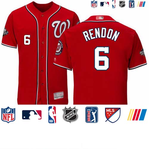 Personalized Nationals #6 Anthony Rendon Red Flexbase Authentic Collection 2019 World Series Bound Stitched Baseball Jersey