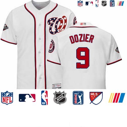 Personalized Nationals #9 Brian Dozier White Flexbase Authentic Collection 2019 World Series Bound Stitched Baseball Jersey