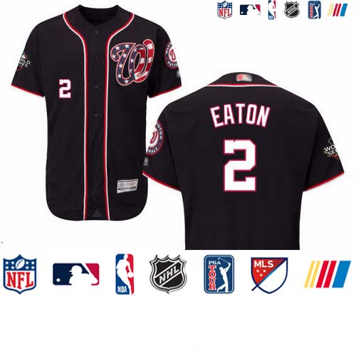 Personalized Nationals #2 Adam Eaton Navy Blue Flexbase Authentic Collection 2019 World Series Bound Stitched Baseball Jersey