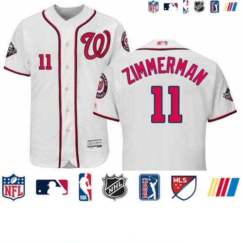 Personalized Nationals #11 Ryan Zimmerman White Flexbase Authentic Collection 2019 World Series Bound Stitched Baseball Jersey