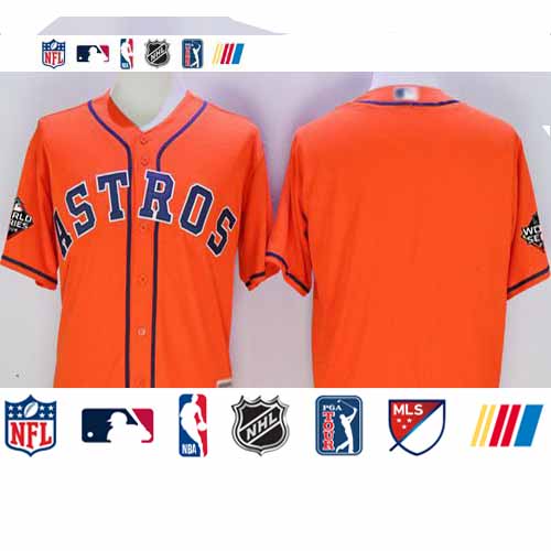 Personalized Astros Blank Orange New Cool Base 2019 World Series Bound Stitched Baseball Jersey