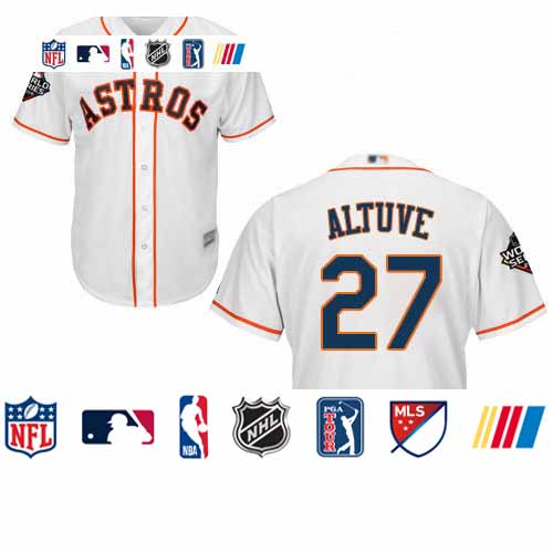 Personalized Astros #27 Jose Altuve White New Cool Base 2019 World Series Bound Stitched Baseball Jersey