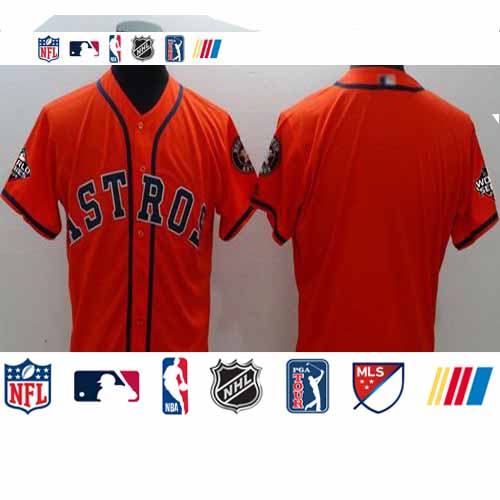 Personalized Astros Blank Orange Flexbase Authentic Collection 2019 World Series Bound Stitched Baseball Jersey