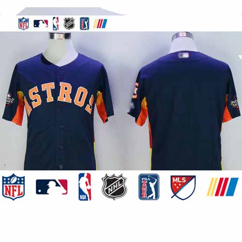Personalized Astros Blank Navy Blue Flexbase Authentic Collection 2019 World Series Bound Stitched Baseball Jersey
