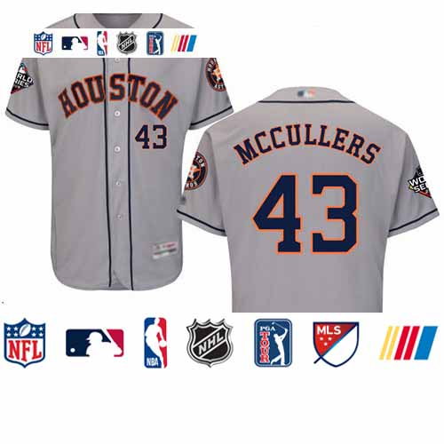Personalized Astros #43 Lance McCullers Grey Flexbase Authentic Collection 2019 World Series Bound Stitched Baseball Jersey