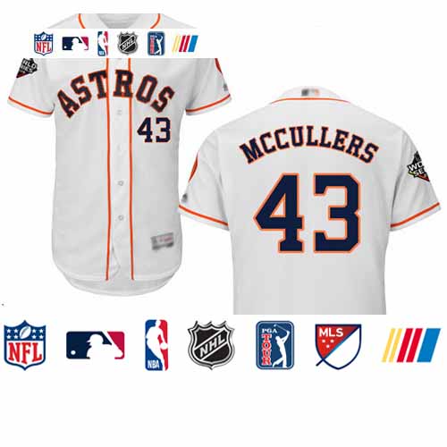 Personalized Astros #43 Lance McCullers White Flexbase Authentic Collection 2019 World Series Bound Stitched Baseball Jersey