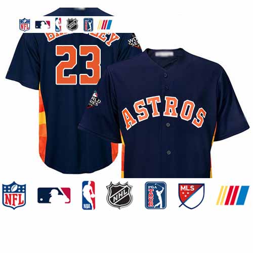 Personalized Astros #23 Michael Brantley Navy Blue New Cool Base 2019 World Series Bound Stitched Baseball Jersey
