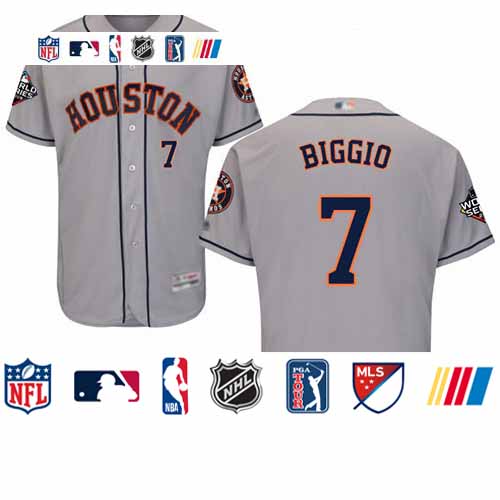 Personalized Astros #7 Craig Biggio Grey Flexbase Authentic Collection 2019 World Series Bound Stitched Baseball Jersey