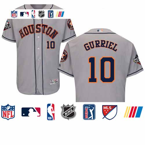 Personalized Astros #10 Yuli Gurriel Grey Flexbase Authentic Collection 2019 World Series Bound Stitched Baseball Jersey