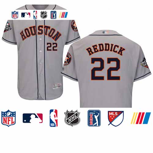 Personalized Astros #22 Josh Reddick Grey Flexbase Authentic Collection 2019 World Series Bound Stitched Baseball Jersey