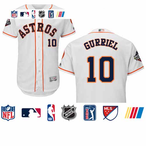 Personalized Astros #10 Yuli Gurriel White Flexbase Authentic Collection 2019 World Series Bound Stitched Baseball Jersey