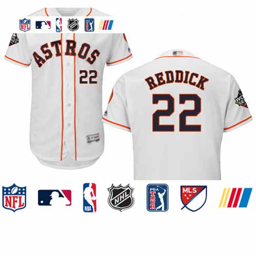 Personalized Astros #22 Josh Reddick White Flexbase Authentic Collection 2019 World Series Bound Stitched Baseball Jersey