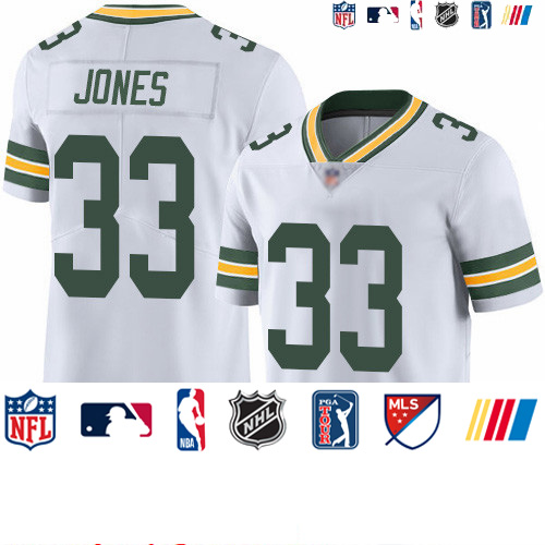 Personalized Packers #33 Aaron Jones White Youth Stitched Football Untouchable Limited Jersey