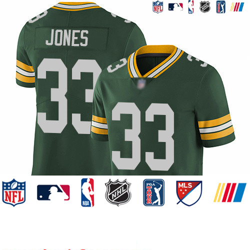 Personalized Packers #33 Aaron Jones Green Team Color Youth Stitched Football Untouchable Limited Jersey