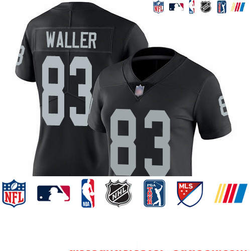Personalized Raiders #83 Darren Waller Black Team Color Women’s Stitched Football Untouchable Limited Jersey