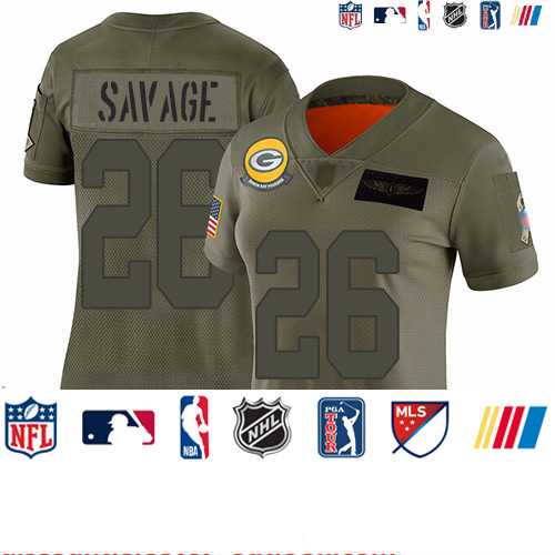 Personalized Packers #26 Darnell Savage Camo Women’s Stitched Football Limited 2019 Salute to Service Jersey