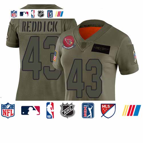 Personalized Cardinals #43 Haason Reddick Camo Women’s Stitched Football Limited 2019 Salute to Service Jersey