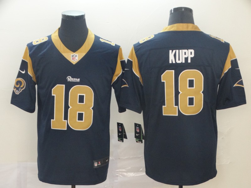 Personalized Rams 18 Cooper Kupp Navy Untouchable Limited Jersey