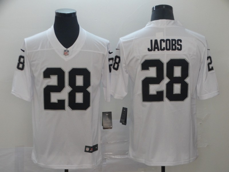 Personalized Raiders 28 Josh Jacobs White Untouchable Limited Jersey