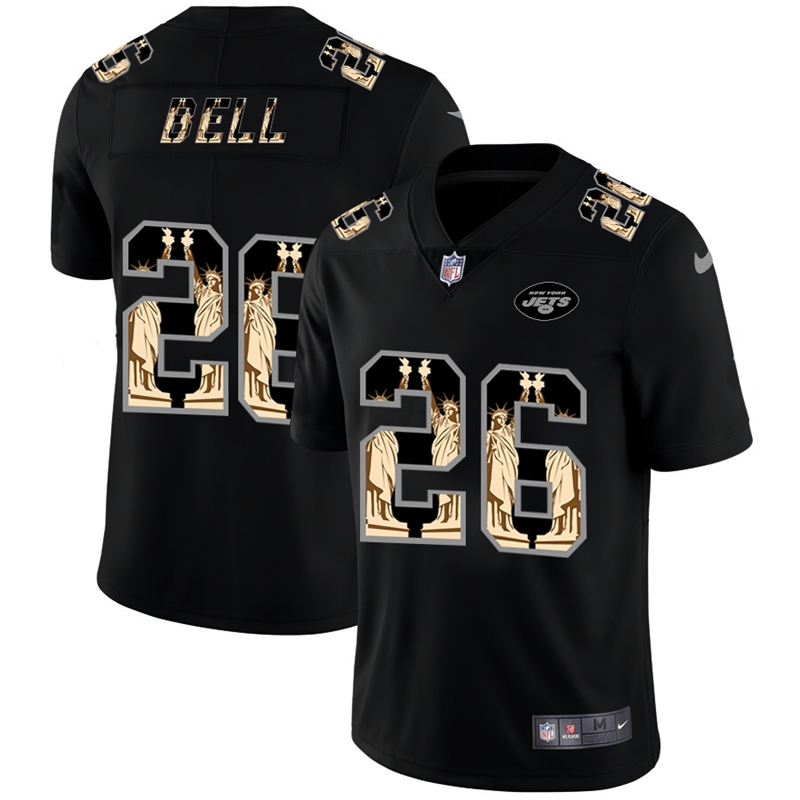 Personalized Jets 26 Le’Veon Bell Black Statue Of Liberty Limited Jersey