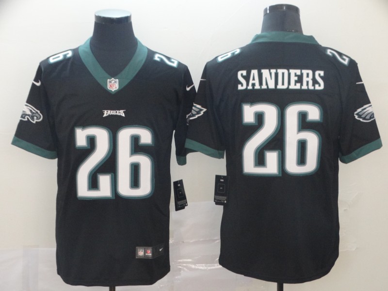 Personalized Eagles 26 Miles Sanders Black Untouchable Limited Jersey