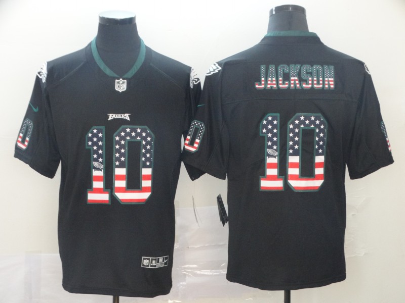 Personalized Eagles 10 DeSean Jackson Black USA Flash Fashion Limited Jersey