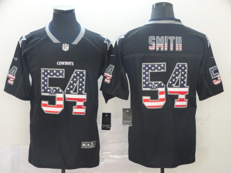 Personalized Cowboys 54 Jaylon Smith Black USA Flash Fashion Limited Jersey