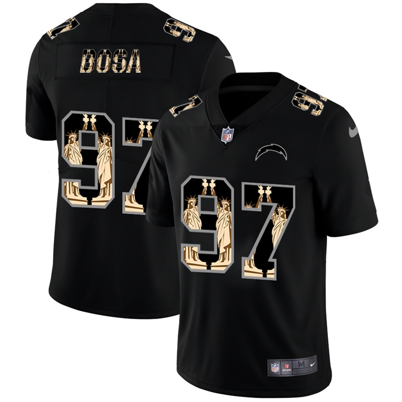 Personalized Chargers 97 Joey Bosa Black Statue Of Liberty Limited Jersey