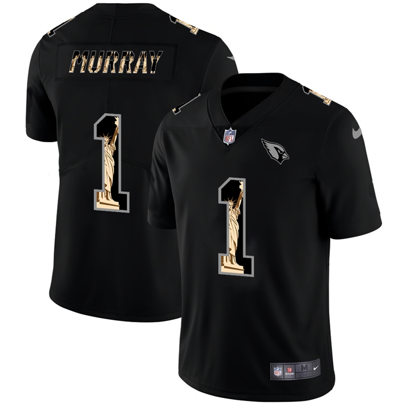 Personalized Cardinals 1 Kyler Murray Black Statue Of Liberty Limited Jersey