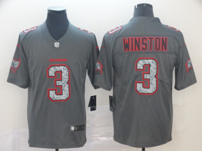 Personalized Buccaneers 3 Jameis Winston Gray Camo Untouchable Limited Jersey