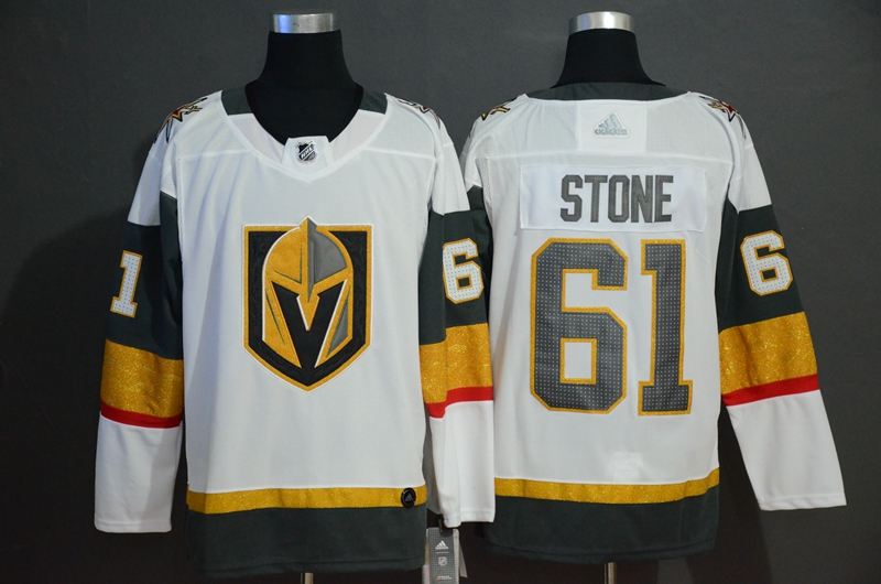 Personalized Vegas Golden Knights 61 Mark Stone White With Special Glittery Logo Jersey