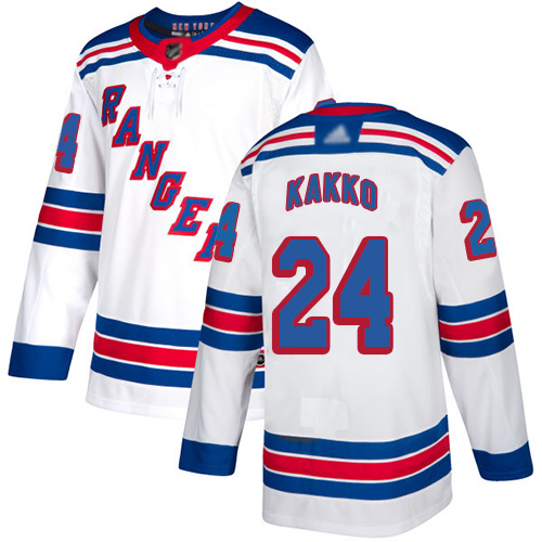 Personalized Rangers #24 Kaapo Kakko White Road Authentic Stitched Hockey Jersey