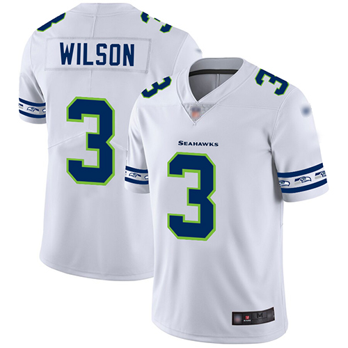 Personalized Seahawks #3 Russell Wilson White Men’s Stitched Football Limited Team Logo Fashion Jersey