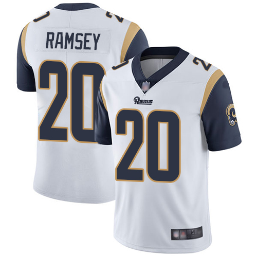 Personalized Rams #20 Jalen Ramsey White Men’s Stitched Football Untouchable Limited Jersey