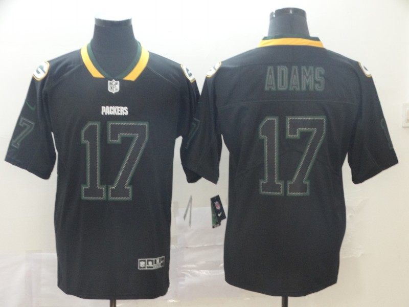 Personalized Packers 17 Davante Adams Black Shadow Legend Limited Jersey