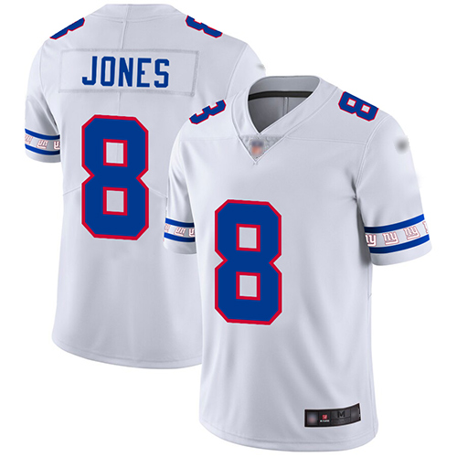 Personalized Giants #8 Daniel Jones White Men’s Stitched Football Limited Team Logo Fashion Jersey