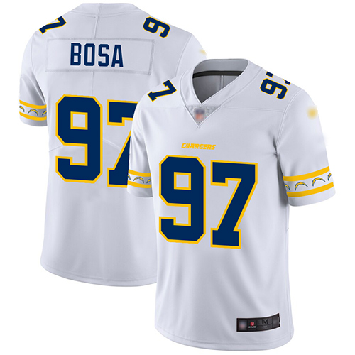 Personalized Chargers #97 Joey Bosa White Men’s Stitched Football Limited Team Logo Fashion Jersey