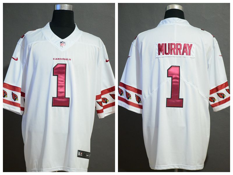 Personalized Cardinals 1 Kyler Murray White Team Logos Fashion Limited Jersey