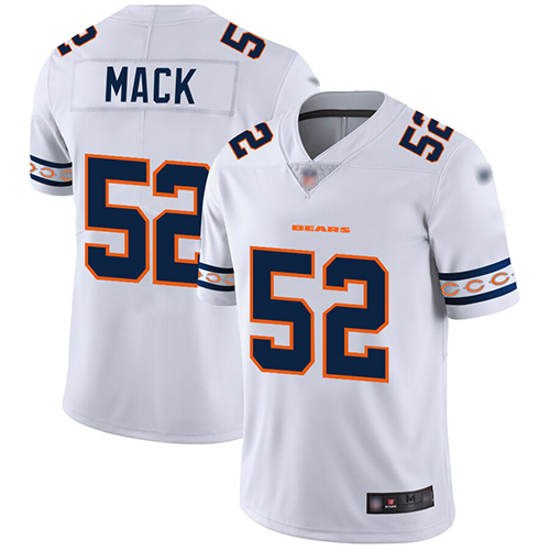 Personalized Bears #52 Khalil Mack White Men’s Stitched Football Limited Team Logo Fashion Jersey