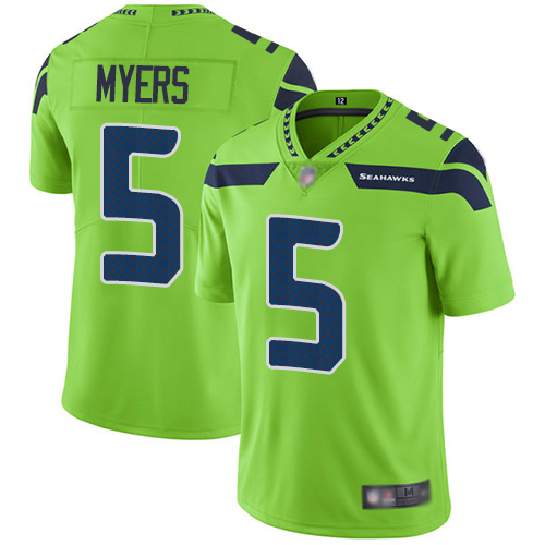Personalized Men’s Seahawks #5 Jason Myers Green Rush Untouchable Limited Jersey