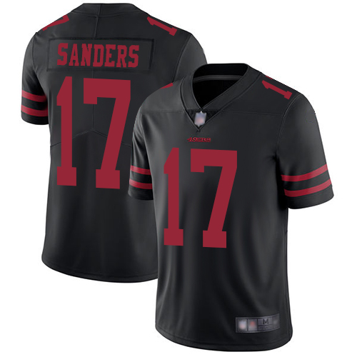 Personalized 49ers #17 Emmanuel Sanders Black Alternate Youth Stitched Football Untouchable Limited Jersey
