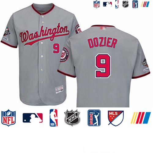 Personalized Nationals #9 Brian Dozier Grey Flexbase Authentic Collection 2019 World Series Champions Stitched Baseball Jersey