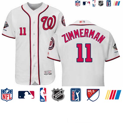 Personalized Nationals #11 Ryan Zimmerman White Flexbase Authentic Collection 2019 World Series Champions Stitched Baseball Jersey