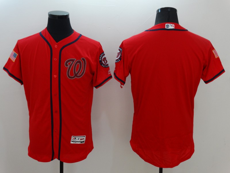 Personalized Nationals Blank Red Flexbase Jersey