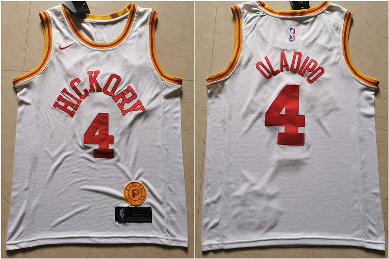 Personalized Pacers 4 Victor Oladipo White Swingman Jersey