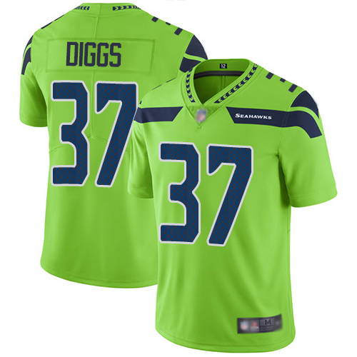 Personalized Seahawks #37 Quandre Diggs Green Men’s Stitched Football Limited Rush Jersey