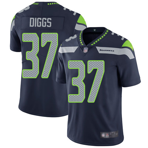 Personalized Seahawks #37 Quandre Diggs Steel Blue Team Color Men’s Stitched Football Untouchable Limited Jersey