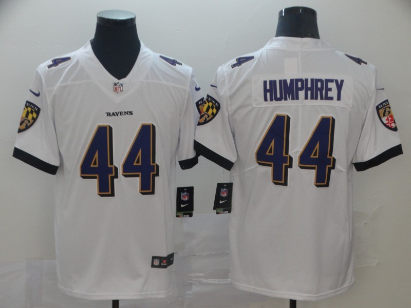 Personalized Ravens 44 Marlon Humphre White Untouchable Limited Jersey