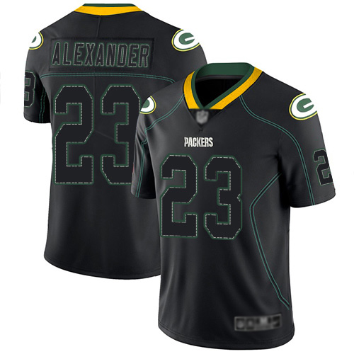 Personalized Packers #23 Jaire Alexander Lights Out Black Men’s Stitched Football Limited Rush Jersey